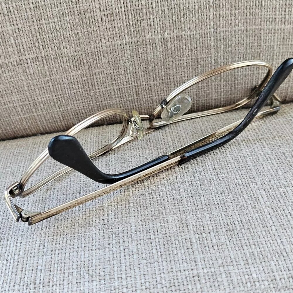 Universal Men Vintage Eyeglasses/Sunglasses Frame Gold Tone 10KRGP 5 1/2 - Picture 7 of 13